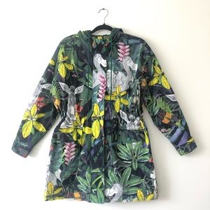 Fiona Chen Jungle Print Zip Up Jacket Size M